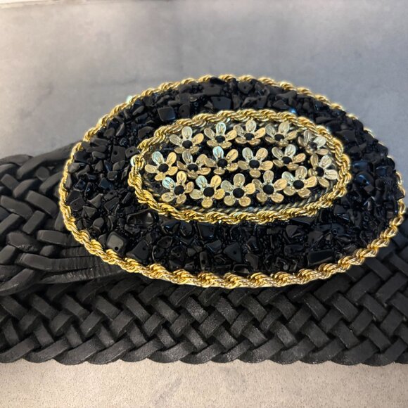 Lauren Hampton Signed Crystal Embellished One Of A Kind Designs Women's Belt - Picture 9 of 9